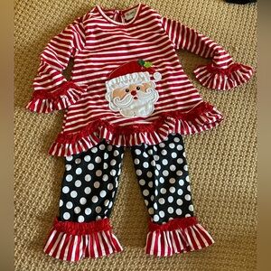 Holiday Outfit! Infant Christmas Outfit Santa Clause Size 18 months